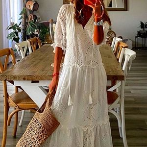 NWT CUPSHE WHITE EYELET DRESS